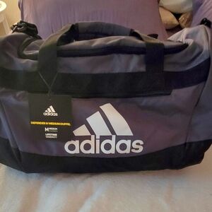 Adidas Black and Gray Men's Duffel Bag